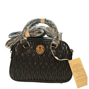 Valentino Orlandi Top Handle V‎ Logo Wavy Tote Bag